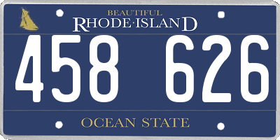 RI license plate 458626