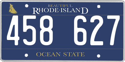 RI license plate 458627