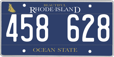 RI license plate 458628