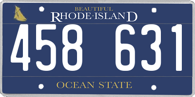 RI license plate 458631