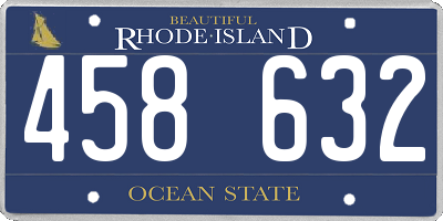 RI license plate 458632