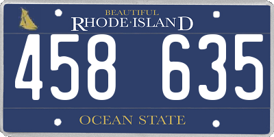 RI license plate 458635