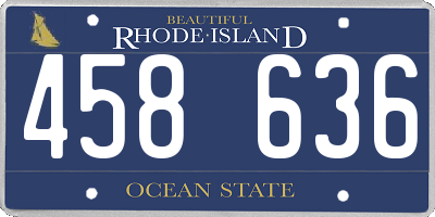 RI license plate 458636