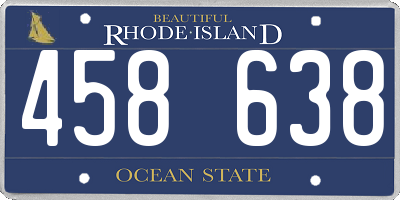 RI license plate 458638