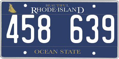 RI license plate 458639