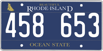 RI license plate 458653