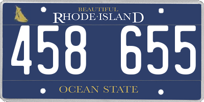 RI license plate 458655
