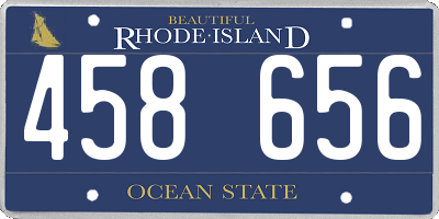 RI license plate 458656