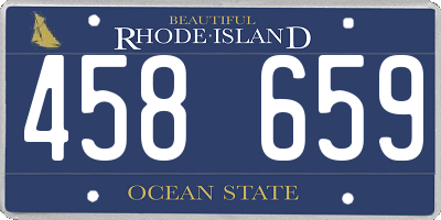 RI license plate 458659