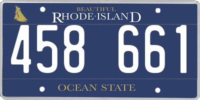 RI license plate 458661