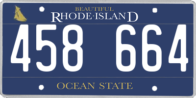 RI license plate 458664