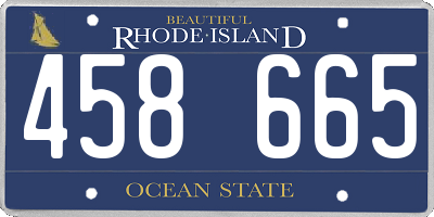 RI license plate 458665