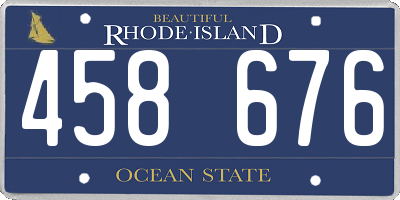 RI license plate 458676