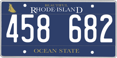 RI license plate 458682