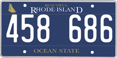 RI license plate 458686