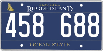 RI license plate 458688