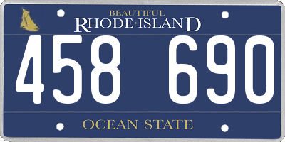 RI license plate 458690