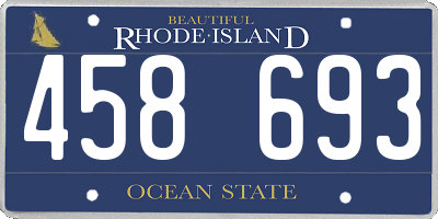 RI license plate 458693
