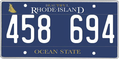 RI license plate 458694