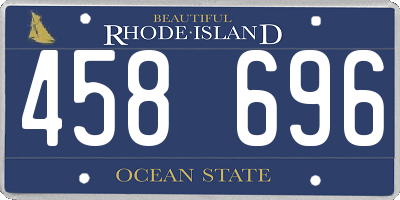 RI license plate 458696