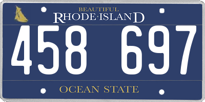 RI license plate 458697