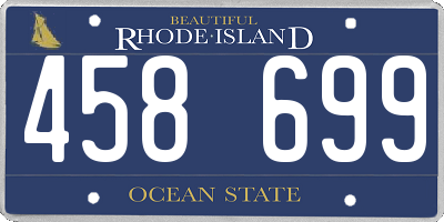 RI license plate 458699