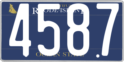 RI license plate 4587