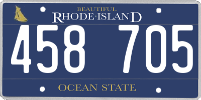 RI license plate 458705