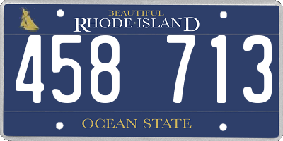 RI license plate 458713