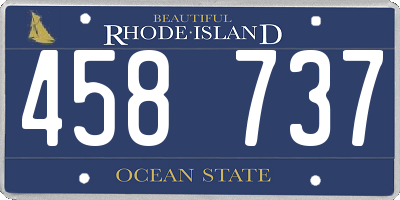 RI license plate 458737