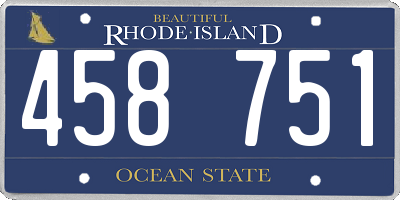 RI license plate 458751