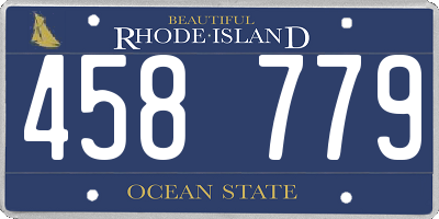RI license plate 458779