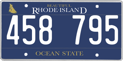 RI license plate 458795