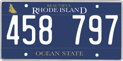 RI license plate 458797