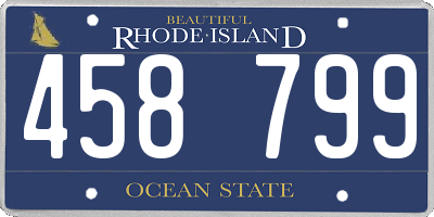 RI license plate 458799