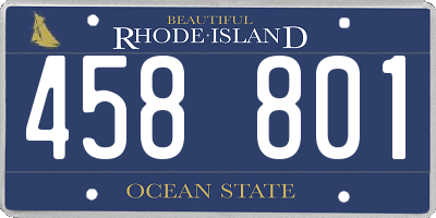 RI license plate 458801