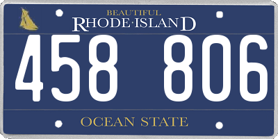 RI license plate 458806