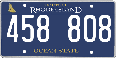 RI license plate 458808