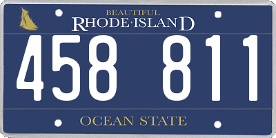 RI license plate 458811