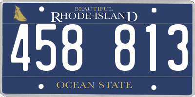 RI license plate 458813