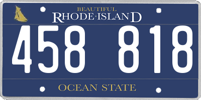RI license plate 458818
