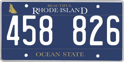 RI license plate 458826