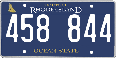 RI license plate 458844