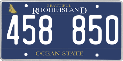 RI license plate 458850