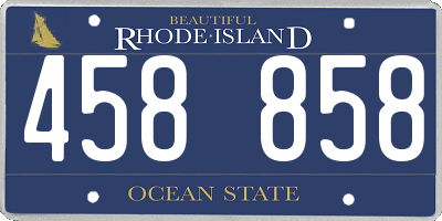 RI license plate 458858