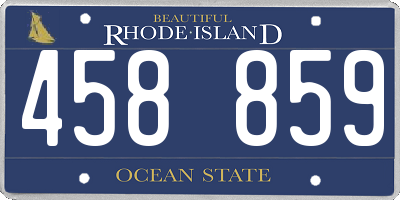 RI license plate 458859