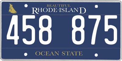 RI license plate 458875