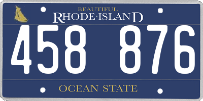RI license plate 458876