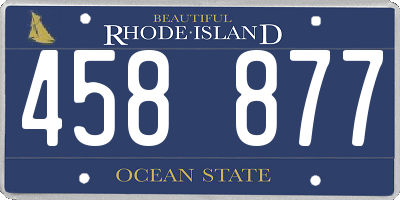 RI license plate 458877