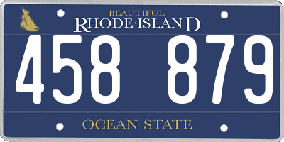 RI license plate 458879
